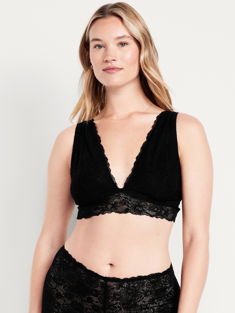 V-Neck Lace Bralette