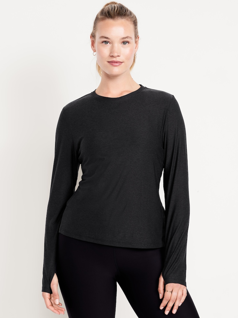 CloudMotion Keyhole Wrap Back Top