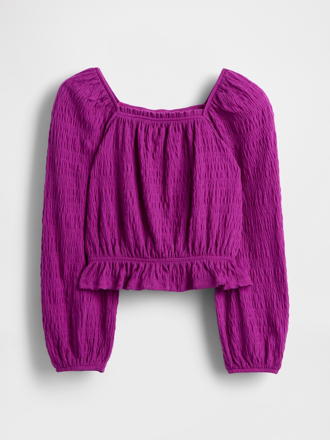 Kids Crinkle Peplum Top