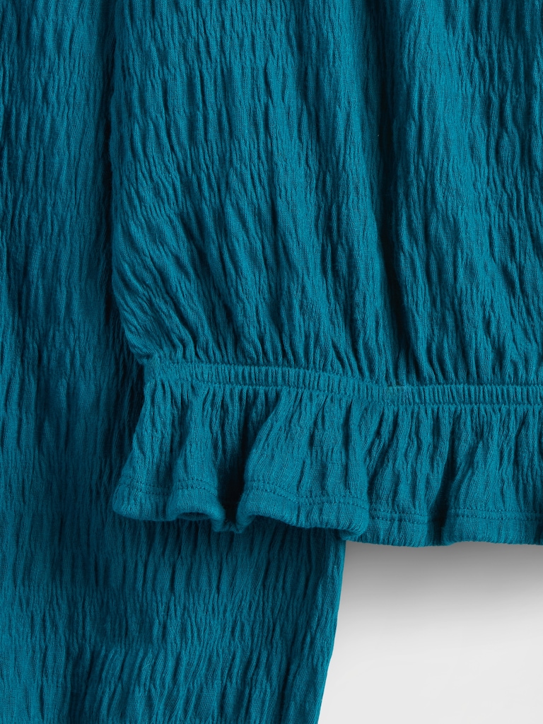 Kids Crinkle Peplum Top