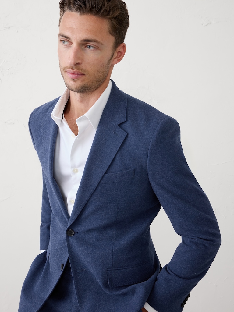 Soft Flannel Suit Jacket