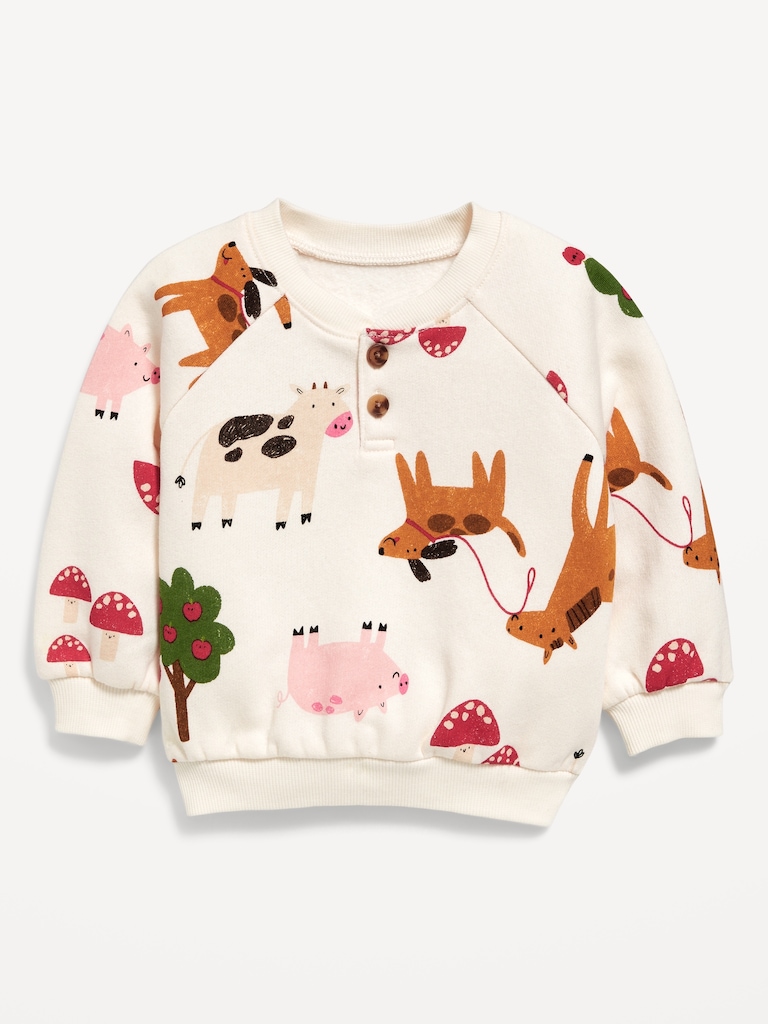 Printed Crew-Neck Sweatshirt for Baby