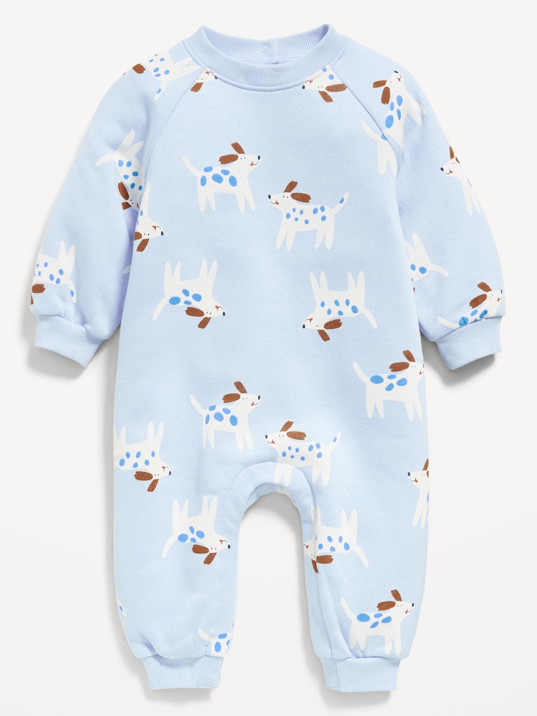 Long-Sleeve Fleece One-Piece Jumpsuit for Baby