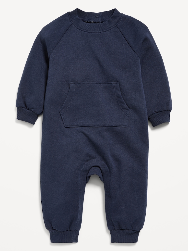 Long-Sleeve Fleece One-Piece Jumpsuit for Baby