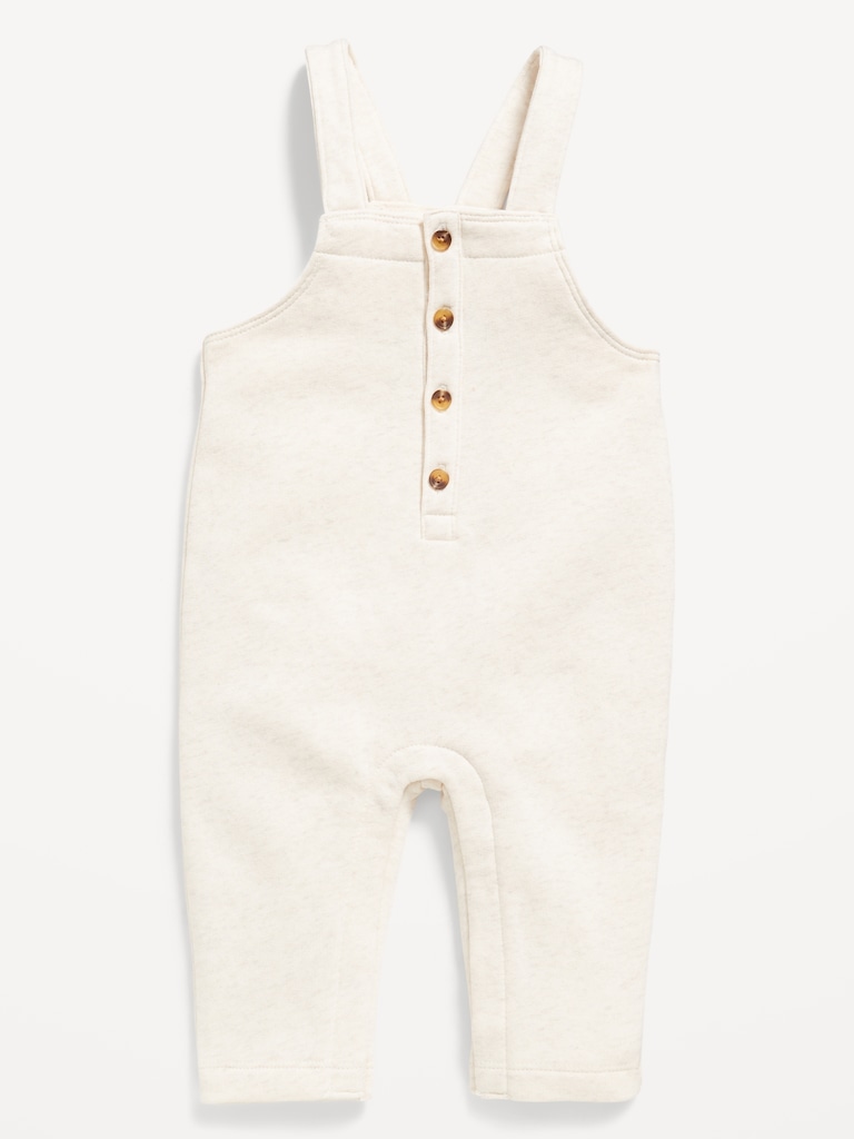 Fleece Button-Front Overalls for Baby