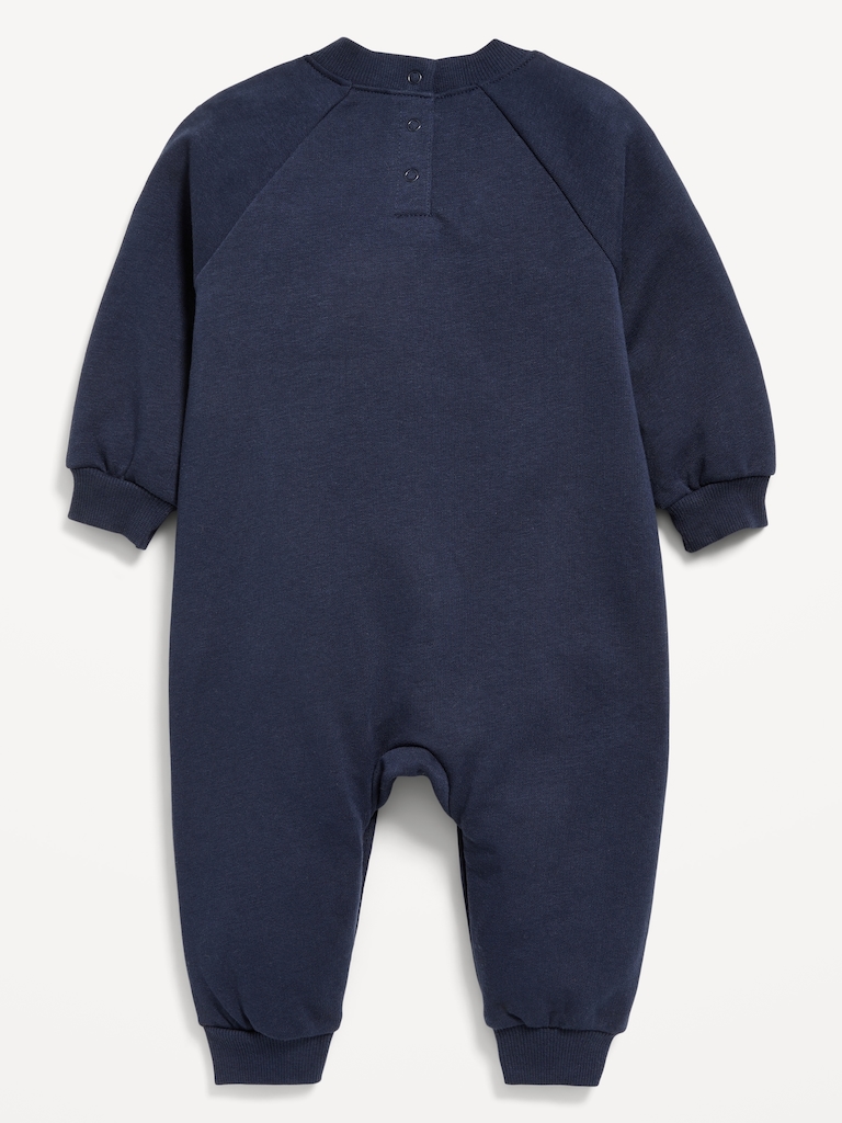 Long-Sleeve Fleece One-Piece Jumpsuit for Baby