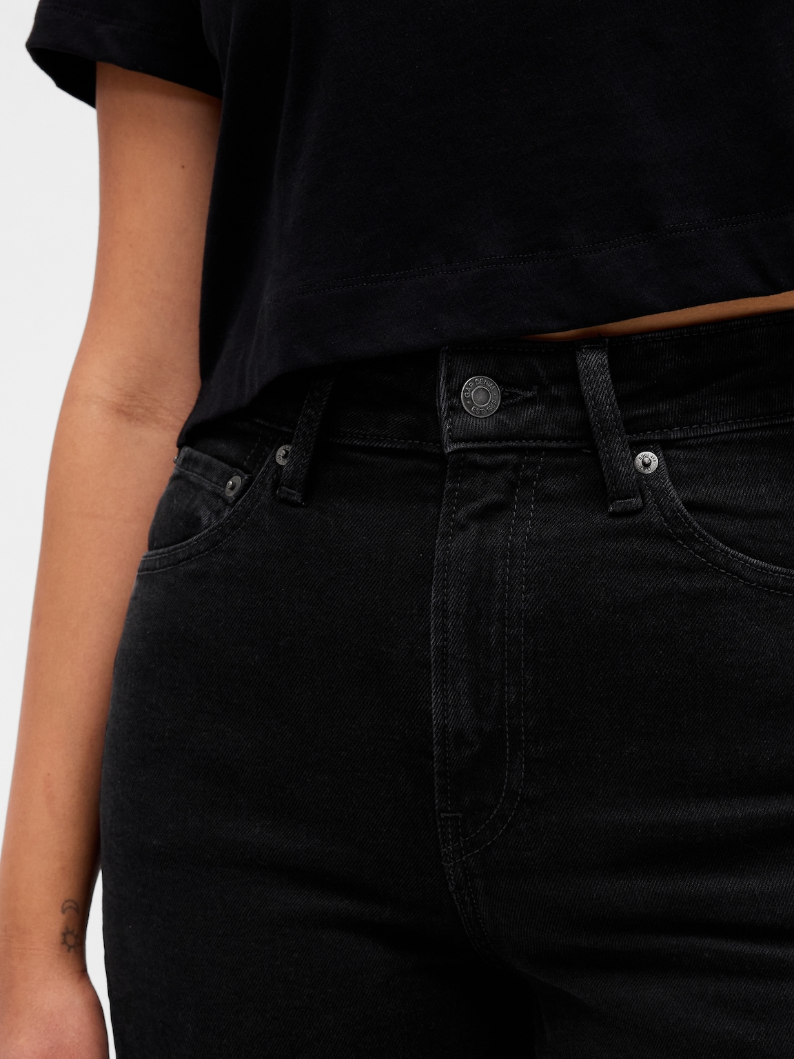 Curvy High Rise Stride Wide-Leg Ankle Jeans