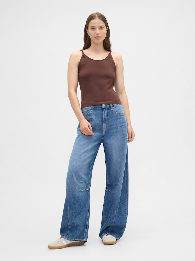 Stretch Jersey Twist Tank Top