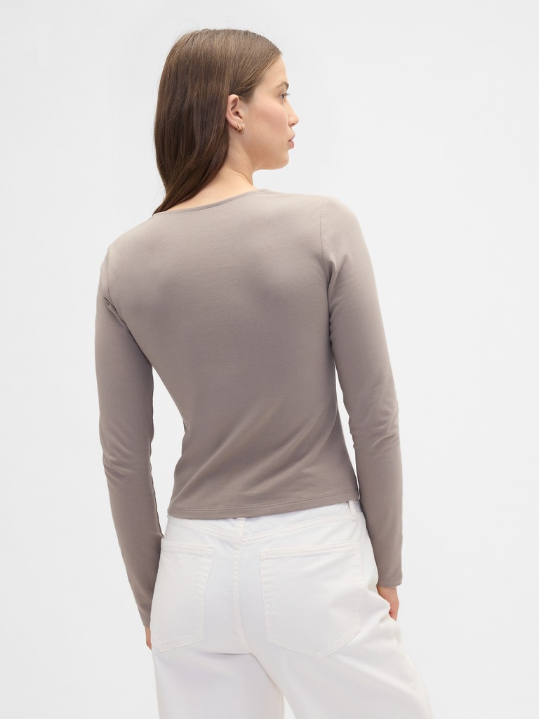 Stretch Jersey Scoopneck Top