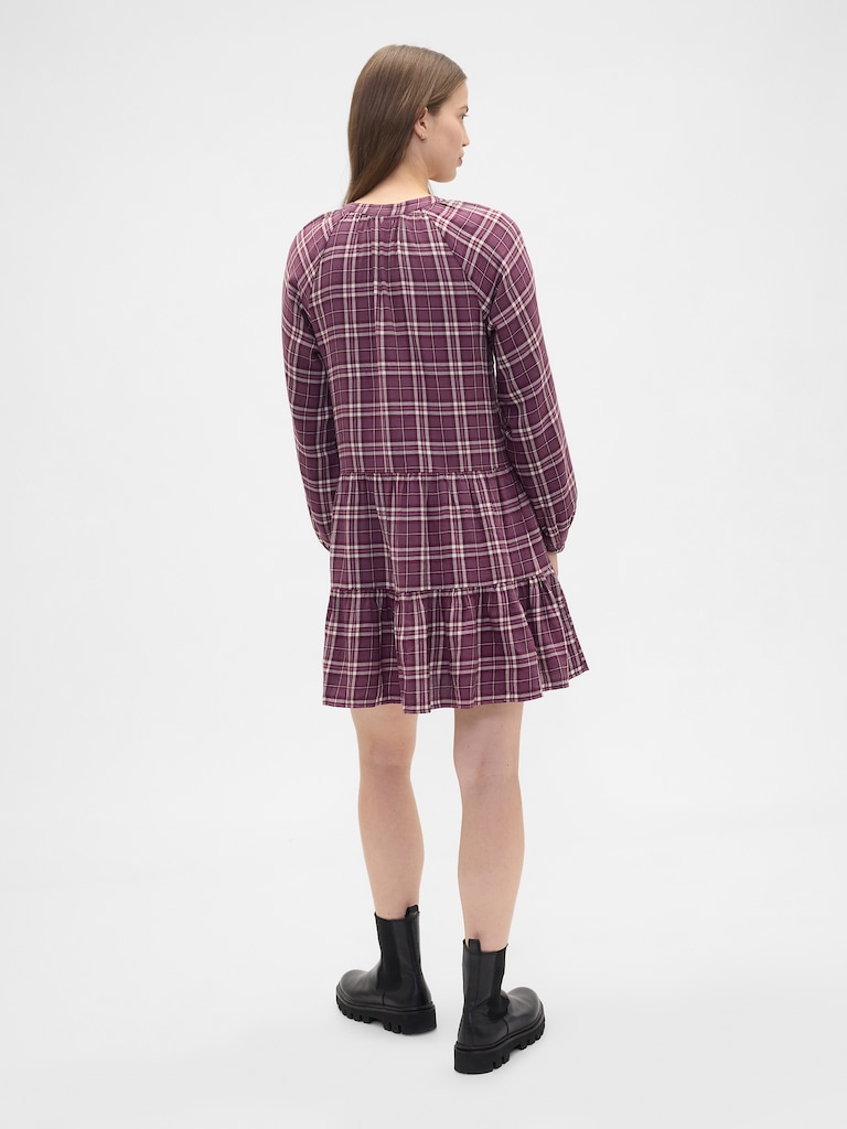 Relaxed Flannel Shirtdress