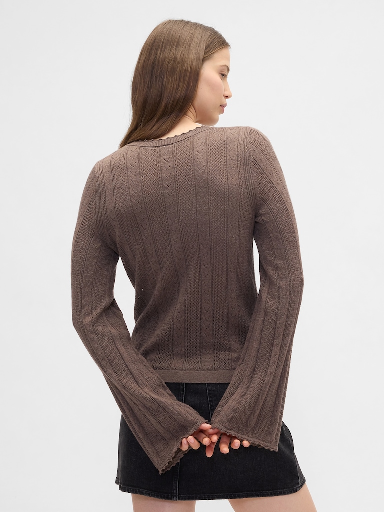 Pointelle Henley Top