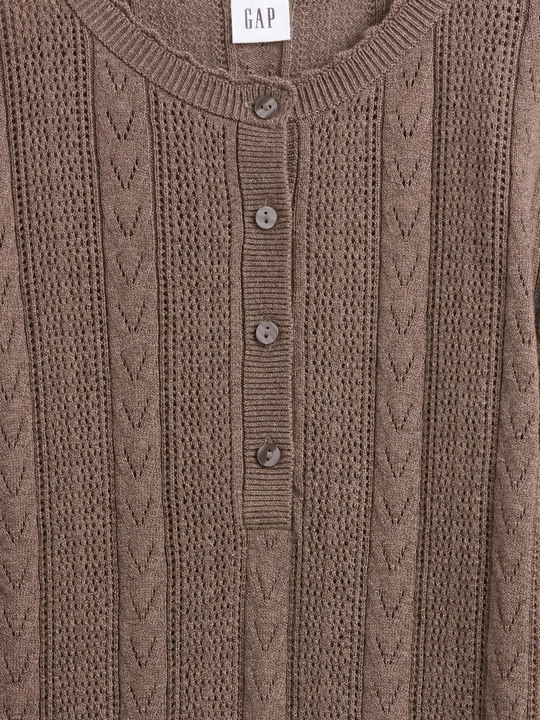 Pointelle Henley Top