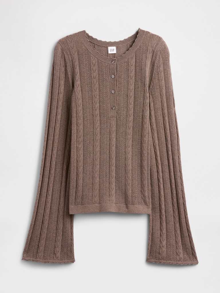 Pointelle Henley Top