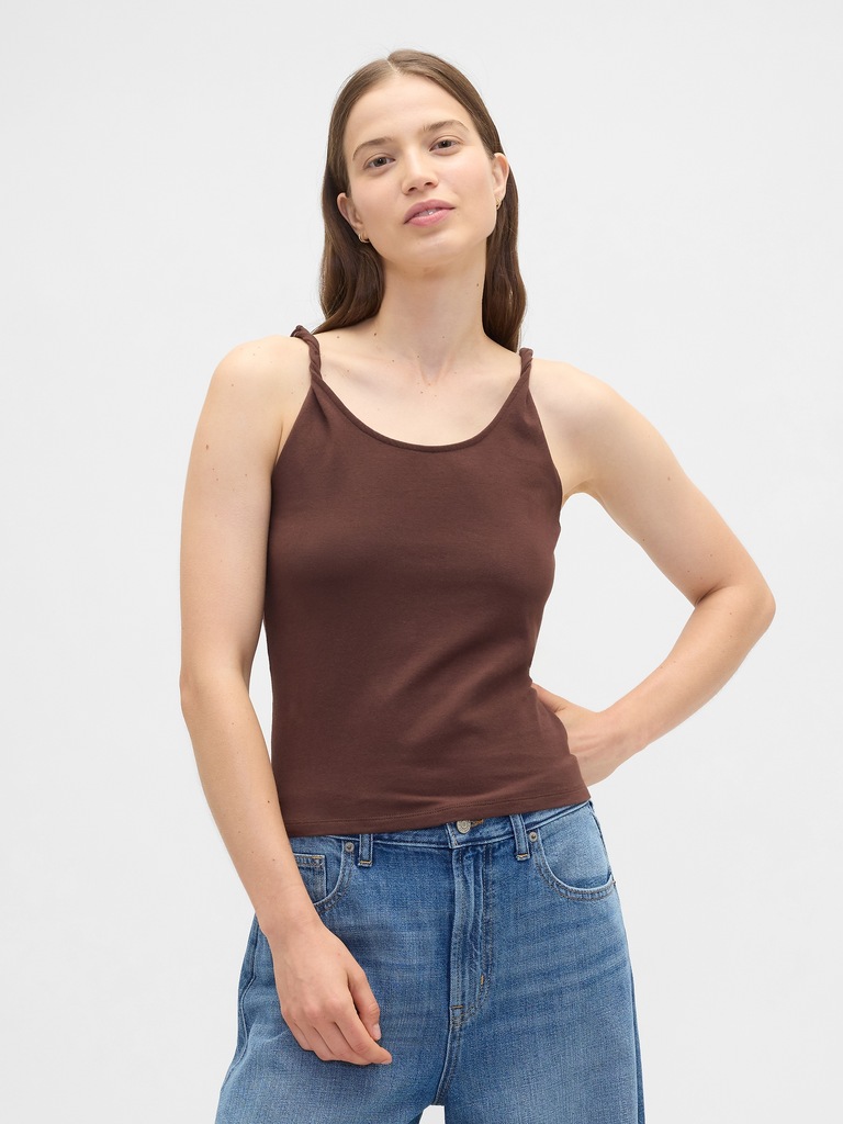Stretch Jersey Twist Tank Top