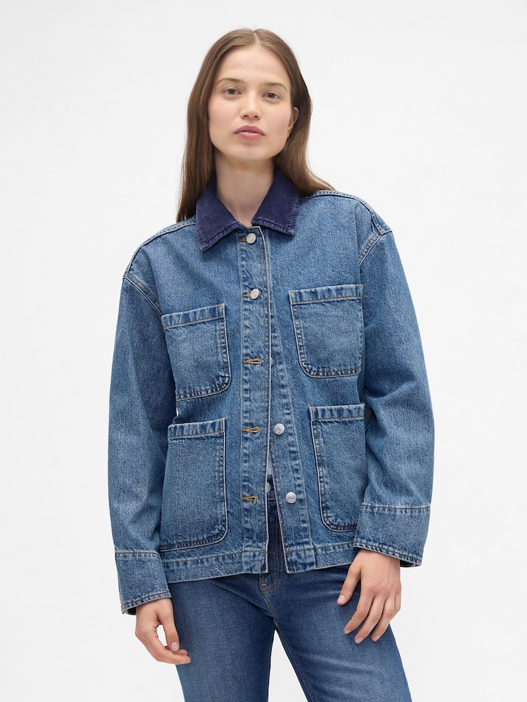 Relaxed Denim Chore Jacket