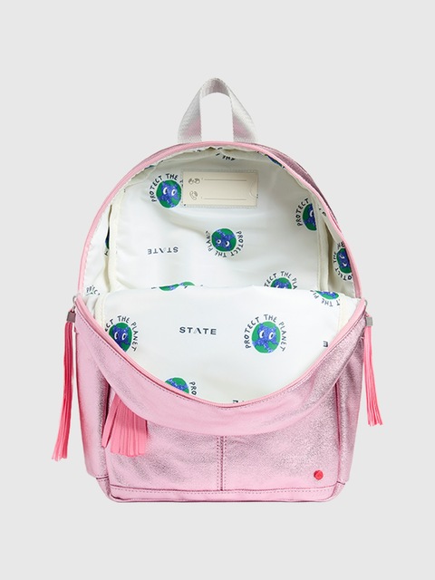 greenpoint mini kane backpack state bags reach side water bottle pockets (fit up to a 2.6 diameter water bottle) State Bags  The Green