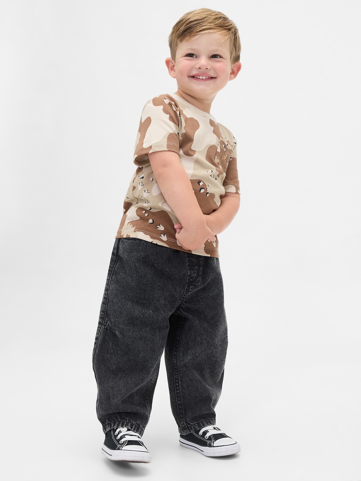 Baby & Toddler Pull-On Barrel Jeans