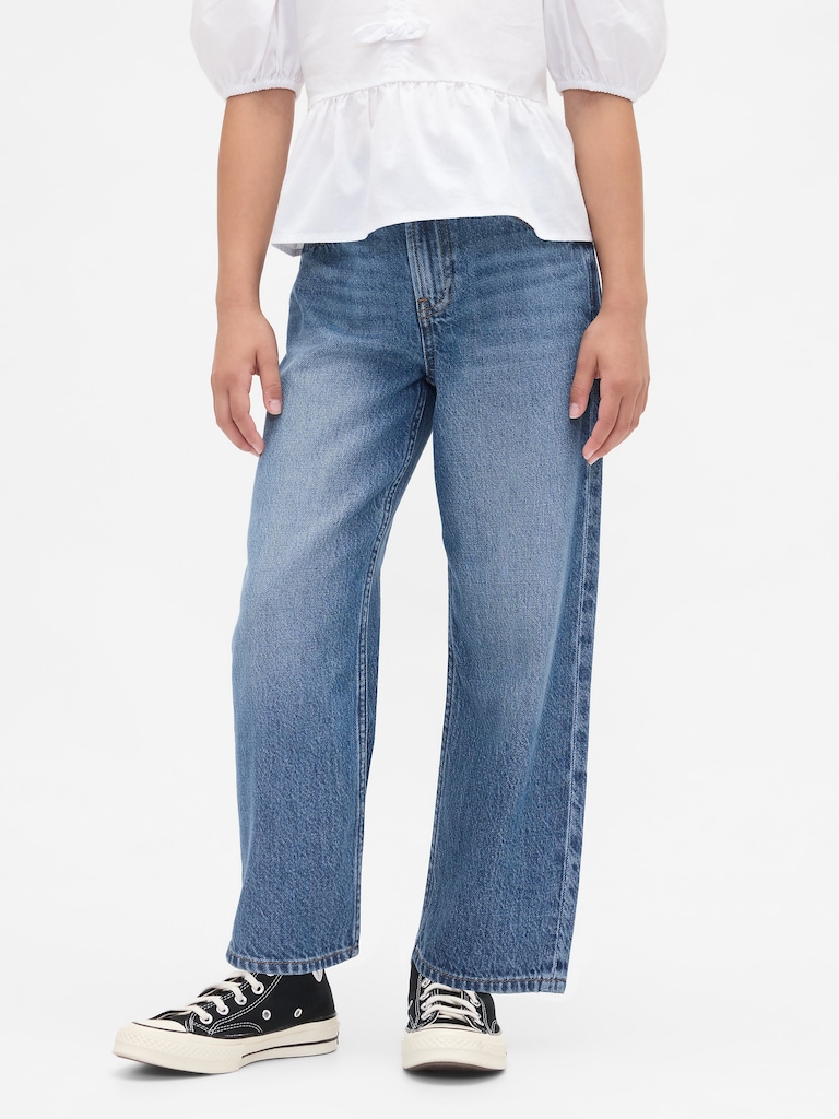 Kids Mid Rise UltraSoft Relaxed Crop Jeans