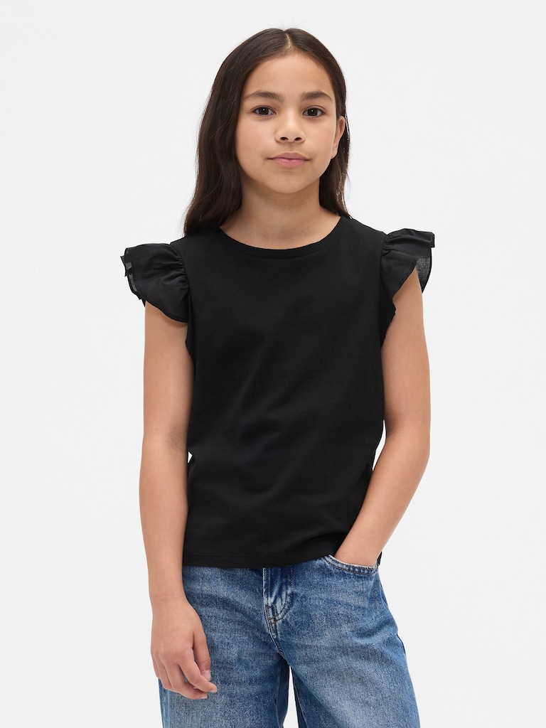 Kids Flutter-Sleeve T-Shirt