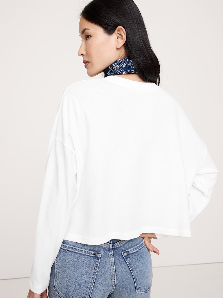 Jersey Cotton Cropped T-Shirt