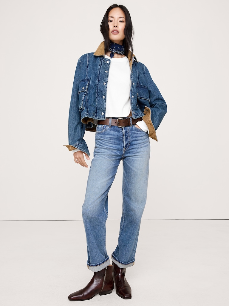 Jersey Cotton Cropped T-Shirt