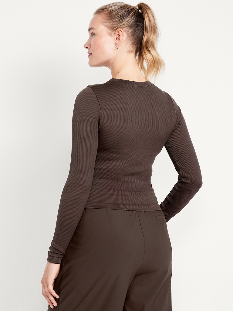 Exhale Seamless Fitted Rib T-Shirt