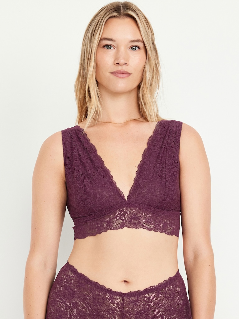 V-Neck Lace Bralette