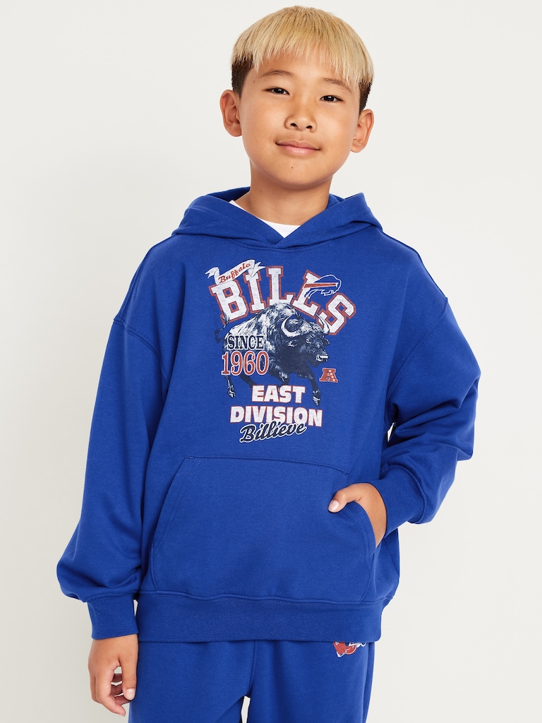 Buffalo Bills Oversized Pullover Hoodie for Boys