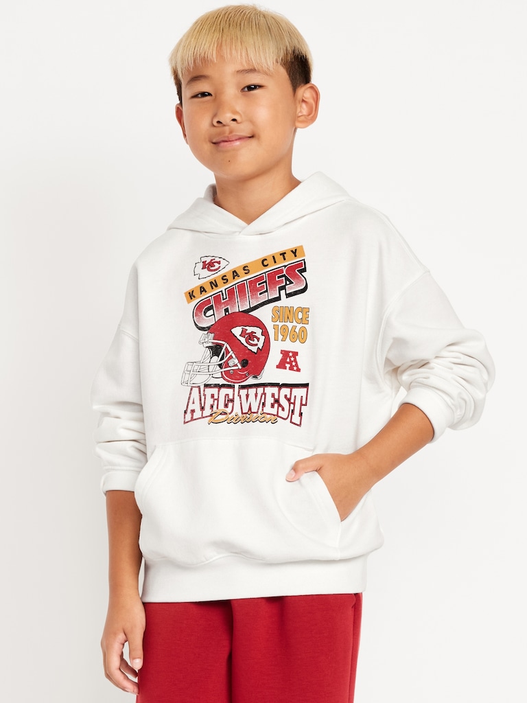 Kansas City Chiefs Oversized Pullover Hoodie for Boys