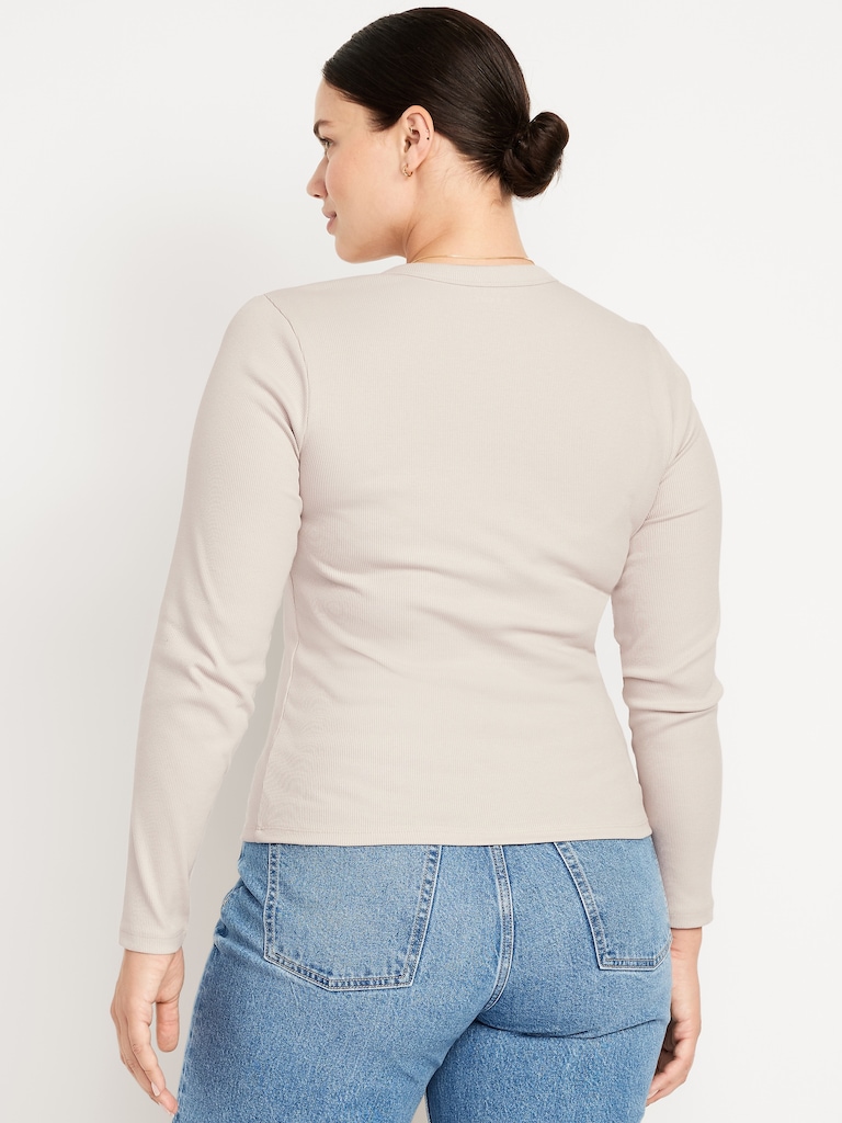 Snug Long-Sleeve Crew-Neck T-Shirt