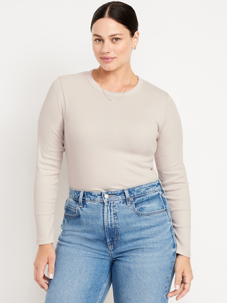 Snug Long-Sleeve Crew-Neck T-Shirt