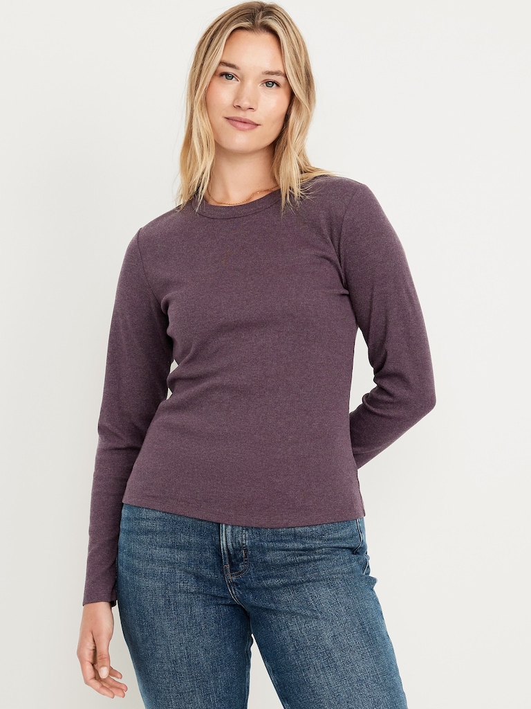 Snug Long-Sleeve Crew-Neck T-Shirt