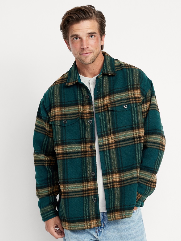 Oversized Heavyweight Plaid Flannel Shirt
