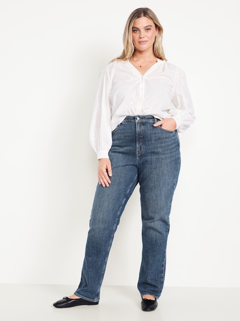 Extra High-Waisted Straight Jeans