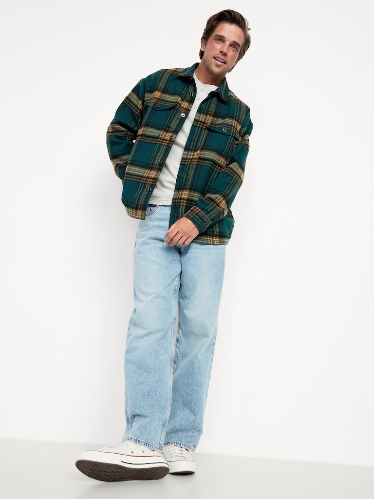 Oversized Heavyweight Plaid Flannel Shirt