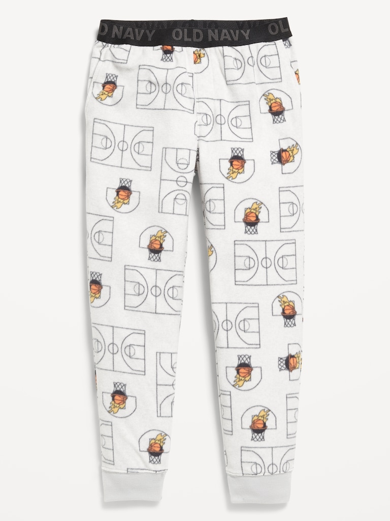 Printed Microfleece Pajama Jogger Pants for Boys