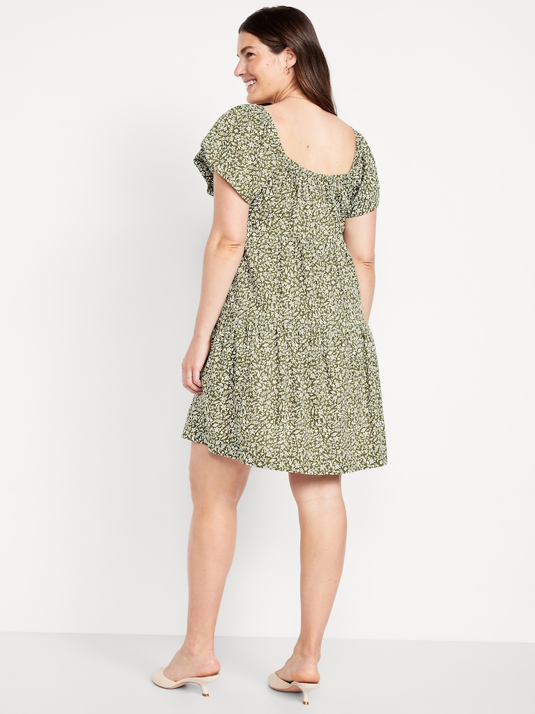 Maternity Square-Neck Mini Dress