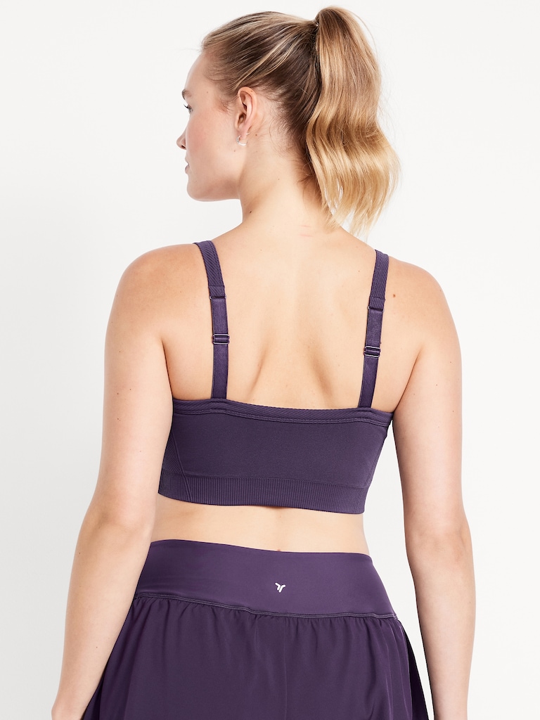 Light Support Fluid Seamless Ribbed Sports Bra