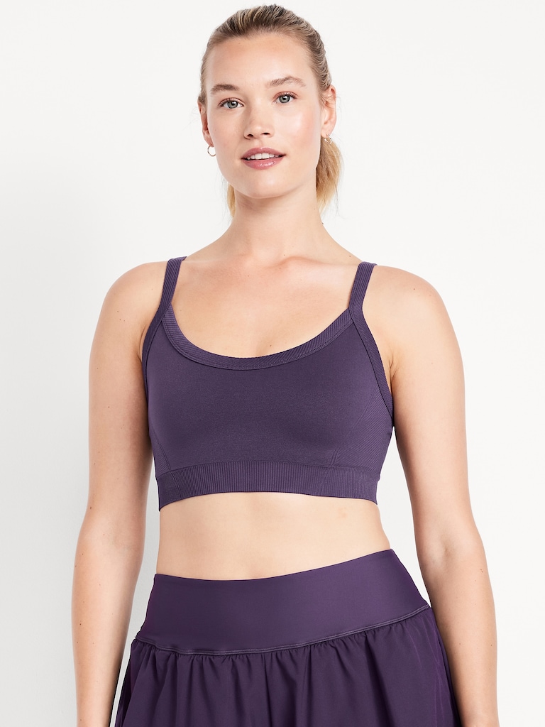 Light Support Fluid Seamless Ribbed Sports Bra