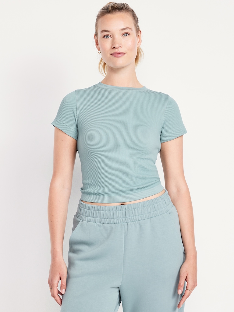 Exhale Seamless Fitted Rib T-Shirt