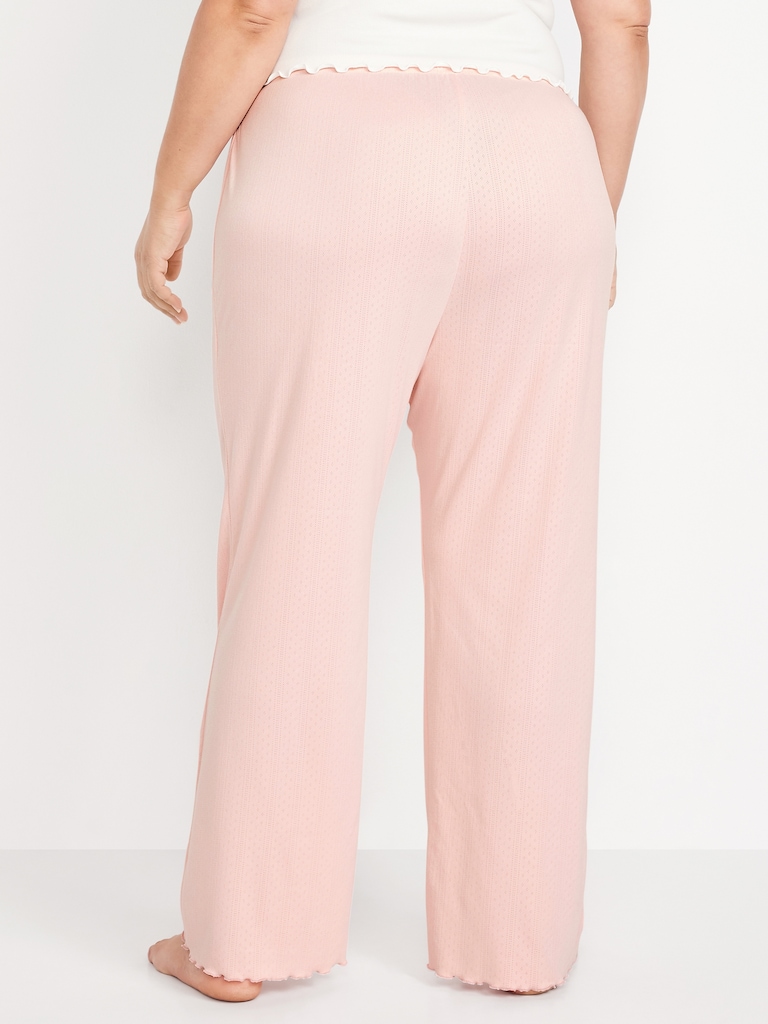 High-Waisted Cozy Rib Pajama Pants