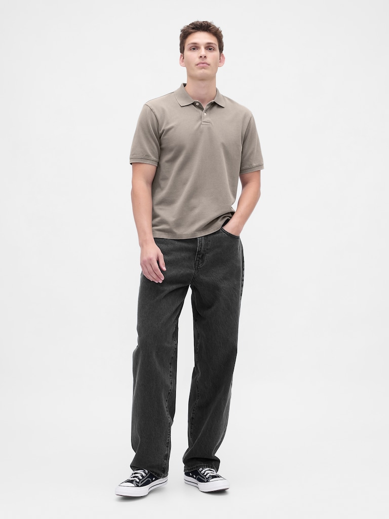 Relaxed Pique Polo Shirt