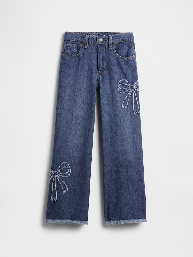 Kids Low Rise Stride Wide-Leg Jeans