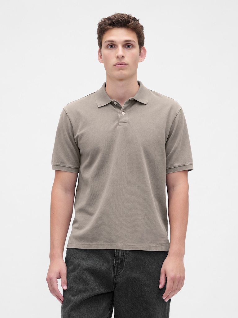 Relaxed Pique Polo Shirt