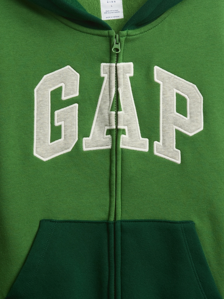 Kids Relaxed Gap Logo Colorblock Zip Hoodie