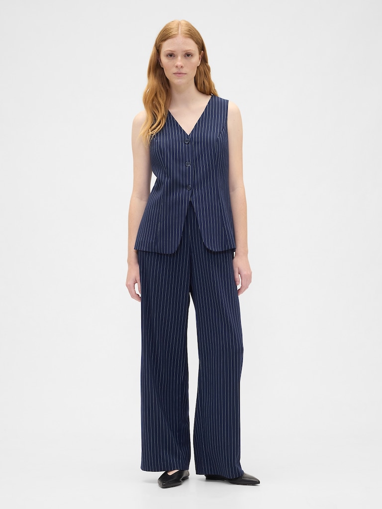 Recycled Mid Rise Easy Wide-Leg Pants