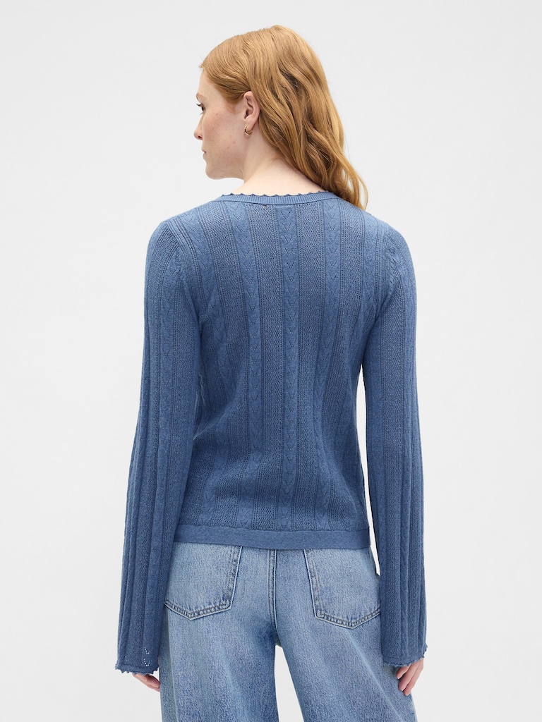 Pointelle Henley Top