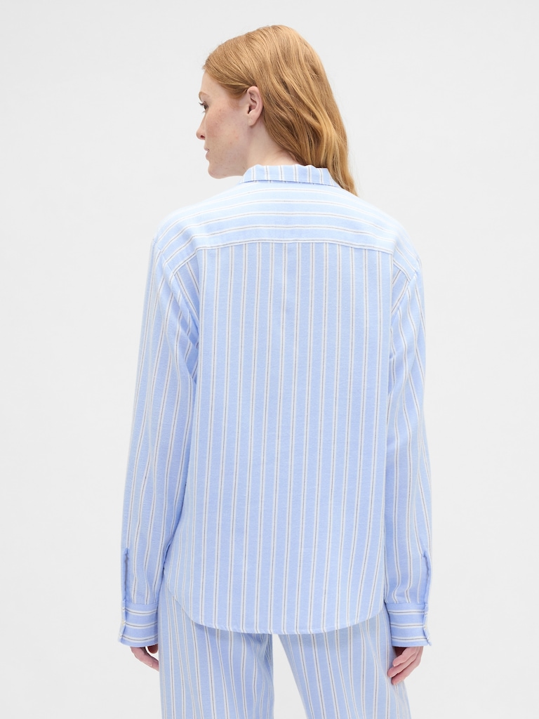 Relaxed Flannel Sleep Shirt