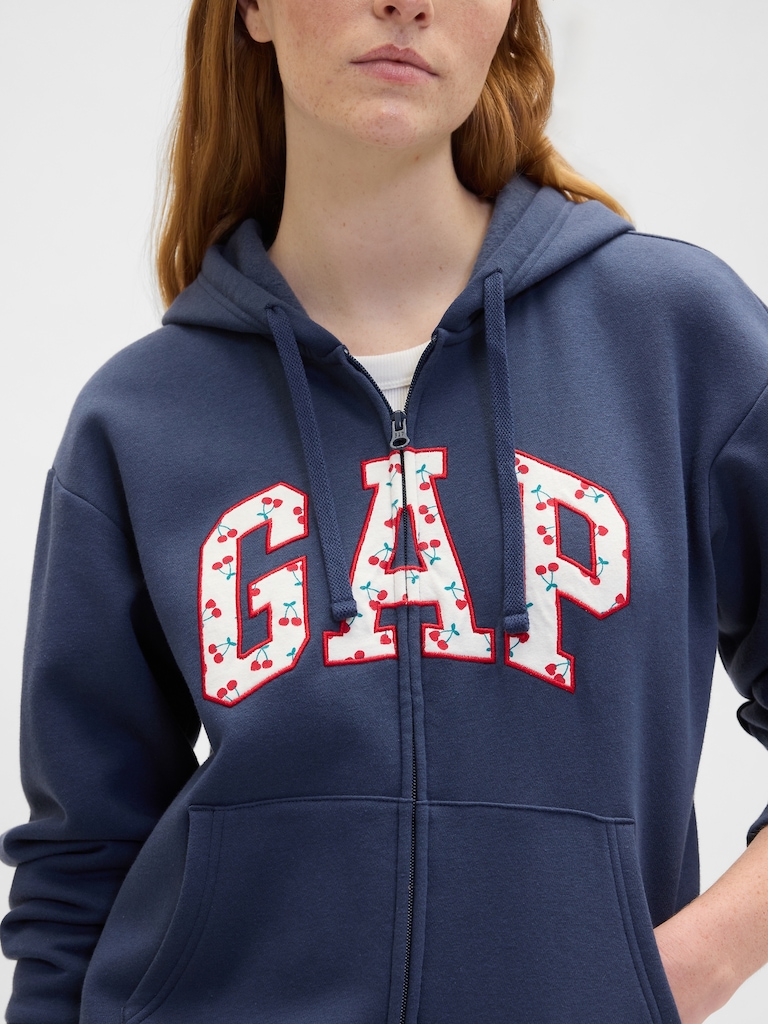 Relaxed Gap Logo Zip Hoodie