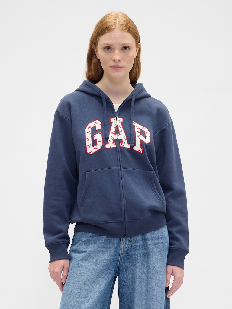 Relaxed Gap Logo Zip Hoodie